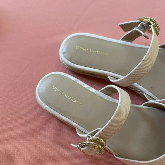 New Stuart Weitzman Canvas shoes. Size 7. Light pink. - Picture 6 of 8